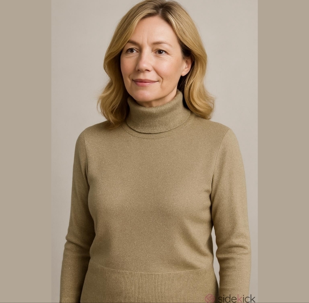 Cleo Gold Turtleneck Sweater